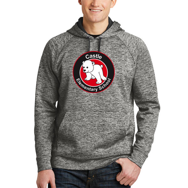 Sport-Tek® PosiCharge® Electric Heather Fleece Hooded Pullover - Printed Logo Thumbnail