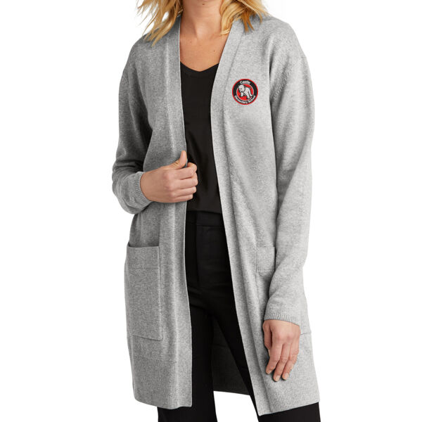 Mercer+Mettle™ Women’s Open Front Cardigan Sweater - Embroidered Logo Thumbnail