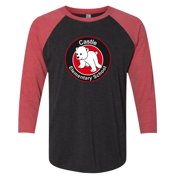 Next Level - Unisex Triblend Three-Quarter Raglan T-Shirt - Printed Logo Thumbnail