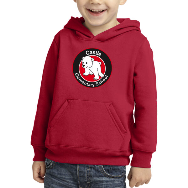 Port & Company® Toddler Core Fleece Pullover Hooded Sweatshirt - Printed Logo Thumbnail