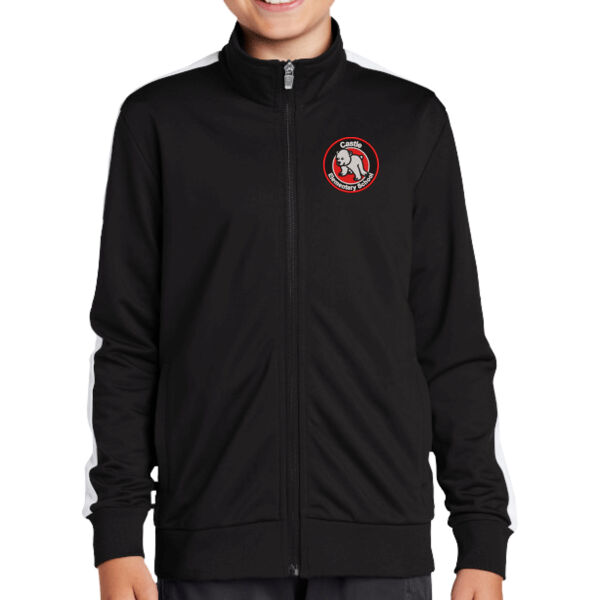 Sport-Tek ® Youth Tricot Track Jacket - Embroidered Logo Thumbnail