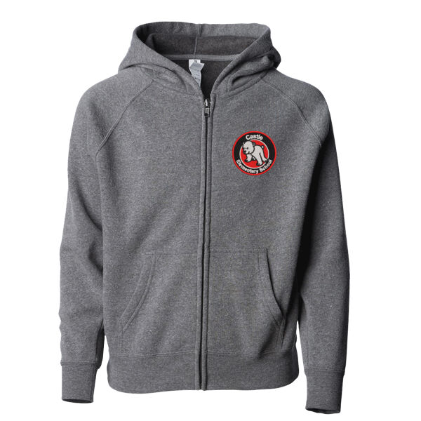 Independent Trading Co. - Youth Special Blend Raglan Zip Hooded Sweatshirt - Embroidered Logo Thumbnail