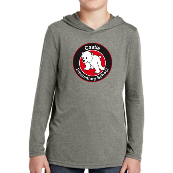 District ® Youth Perfect Tri ® Long Sleeve Hooded Tee - Printed Logo Thumbnail
