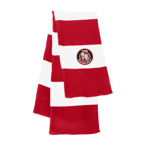 Sportsman - Rugby-Striped Knit Scarf - Embroidered Logo Thumbnail