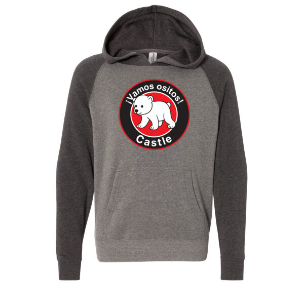 Independent Trading Co - Youth Lightweight Special Blend Raglan Hooded Sweatshirt - Printed Logo Thumbnail