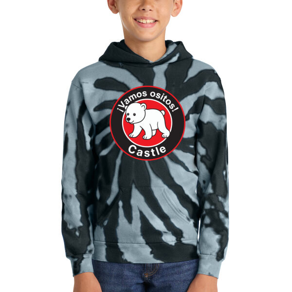 Port & Co - Youth Tie-Dye Pullover Hooded Sweatshirt - Printed Logo Thumbnail